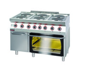 Elektrický sporák s elektrickou troubou Kromet 700.KE-6/PE-2/SD