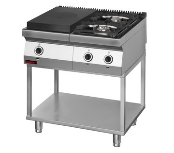 Plynové tálové vařidlo Kromet 700.KG-2/I-400.T s otevřenou podestavbou