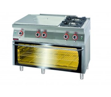Plynový sporák s varnou deskou - elektrická trouba Kromet 700.KG-2/I-800/PE-3