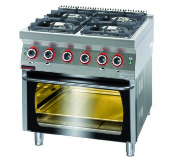 Plynový sporák s elektrickou troubou Kromet 700.KG-4/PE-2