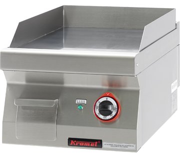 Elektrická grilovací plotna hladká bez podestavby Kromet 700.PBE-400G