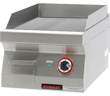 Elektrická grilovací plotna rýhovaná bez podestavby Kromet 700.PBE-400R