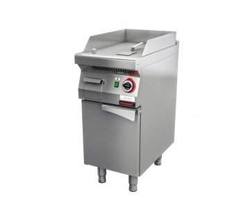 Plynová grilovací deska rýhovaná s uzavřenou podestavbou a dvířky Kromet 700.PBG-400R