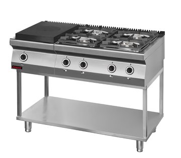 Plynové tálové vařidlo Kromet 700.KG-4/I-400.T s otevřenou podestavbou