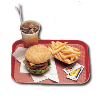 Podnos fast food - zelený