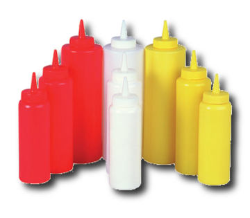 Dávkovač na omáčky - polyethylen  0,72 l - červený