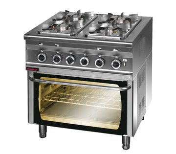 Plynový sporák s elektrickou troubou Kromet 000.KG-4s/PE-2