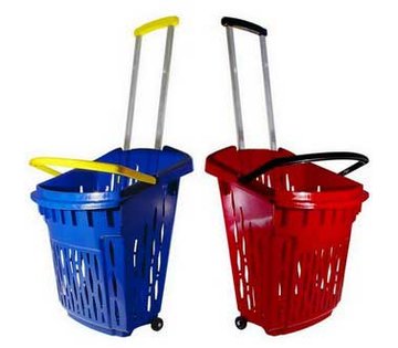Koš plastový na kolečkách 