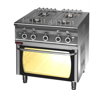 Plynový sporák s plynovou troubou Kromet 000.KG-4s/PG-2