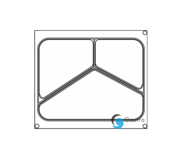 Matrice (rámek) do svářečky PRIMAX - nádoba 227x178mm (trojdílná)