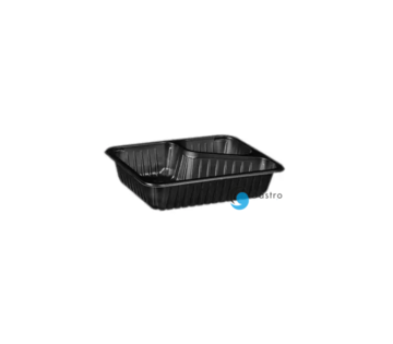 Sada misek 227 x 178 x 50 PP - typ obědová dvoudílná černá - 320 ks