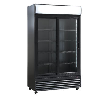 Chladicí skříň s prosklenými posuvnými dveřmi SCANCOOL  SD 1002 BSLE