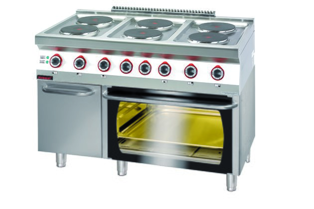 Elektrický sporák s elektrickou troubou Kromet 700.KE-6/PE-2/SD