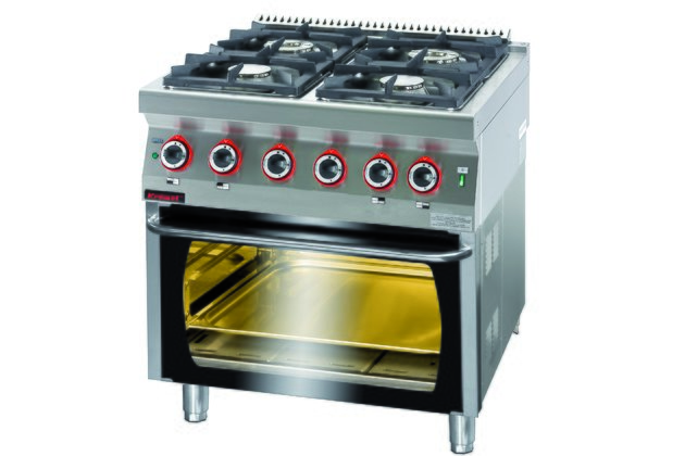 Plynový sporák s elektrickou troubou Kromet 700.KG-4/PE-2