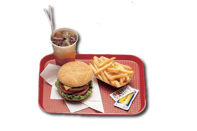 Podnos fast food - červený