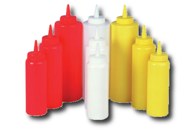 Dávkovač na omáčky - polyethylen  0,72 l - červený