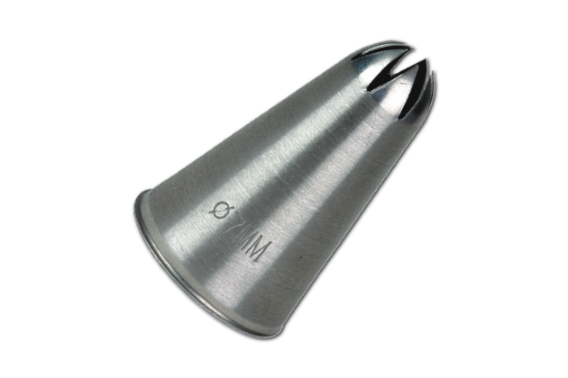 Koncovka nerezová lisovaná - hvězda uzavřená 8 mm