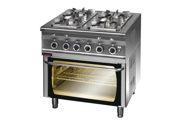 Plynový sporák s elektrickou troubou Kromet 000.KG-4s/PE-2