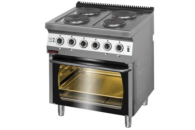  Elektrický sporák s elektrickou troubou Kromet 700.KE-4/PE-2