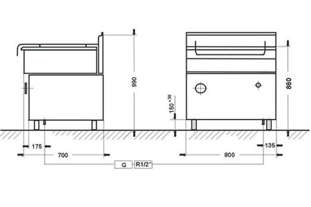 plyn. smažící pánev linie 700.PTG-032