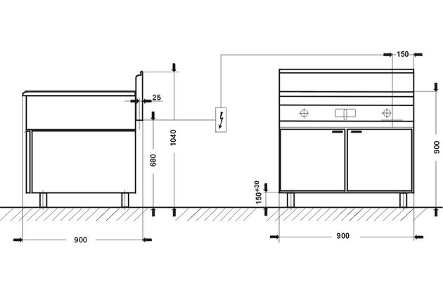 el. grilovací plotny linie 900.PBE-GR2