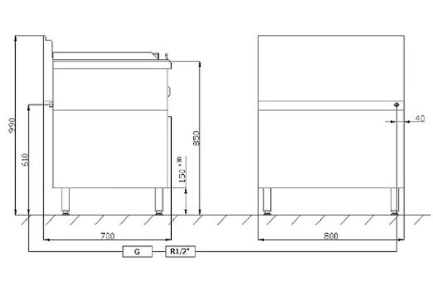 lávový gril linie 700.OGL-8002