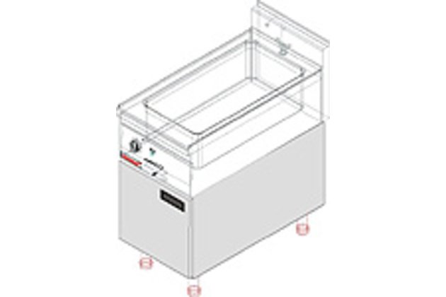 El. vodní lázeň s podest. s dvířky 900.BE-1.S-D