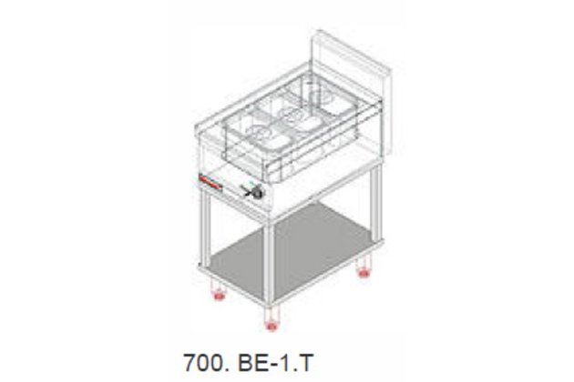 El. vodní lázeň s otevřenou podestavbou 700.BE-1.T