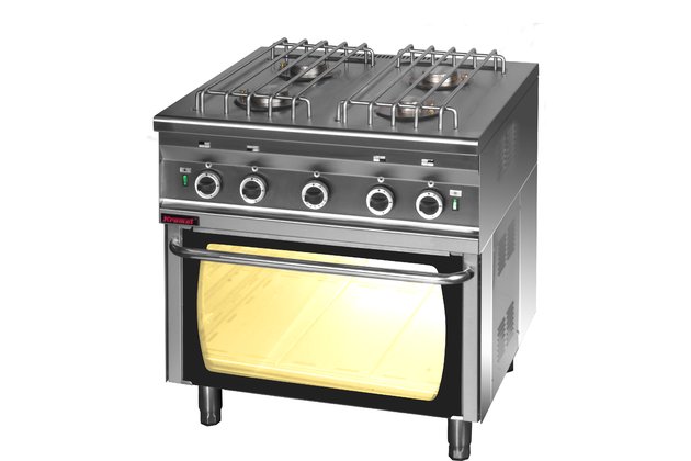 Plynový sporák s plynovou troubou Kromet 000.KG-4s/PG-2