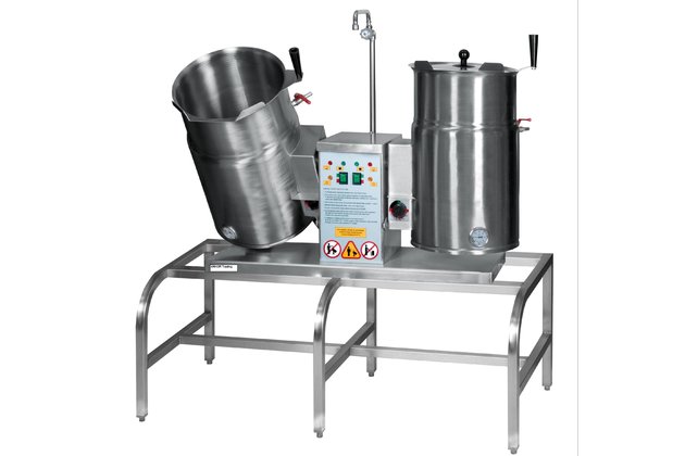 Elektrický varný kotlík dvojitý vyklápěcí Kromet KEP-30.1x2