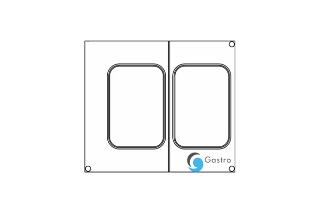 Matrice (rámek) do svářečky PRIMAX dvě nádoby hranaté 178x113mm