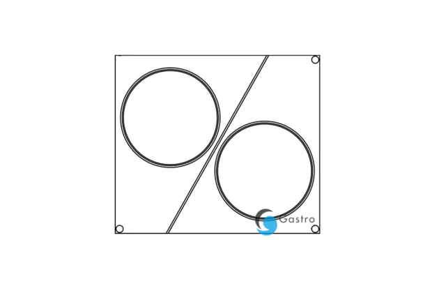 Matrice (rámek) do svářečky PRIMAX - dvě kruhové nádoby pr. 115 mm 