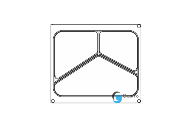 Matrice (rámek) do svářečky PRIMAX - nádoba 227x178mm (trojdílná)